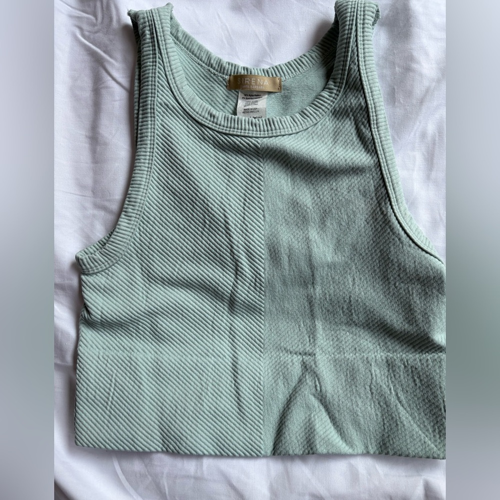 Sirena Santa Barbara Mint Green Ribbed Tank Top One Size